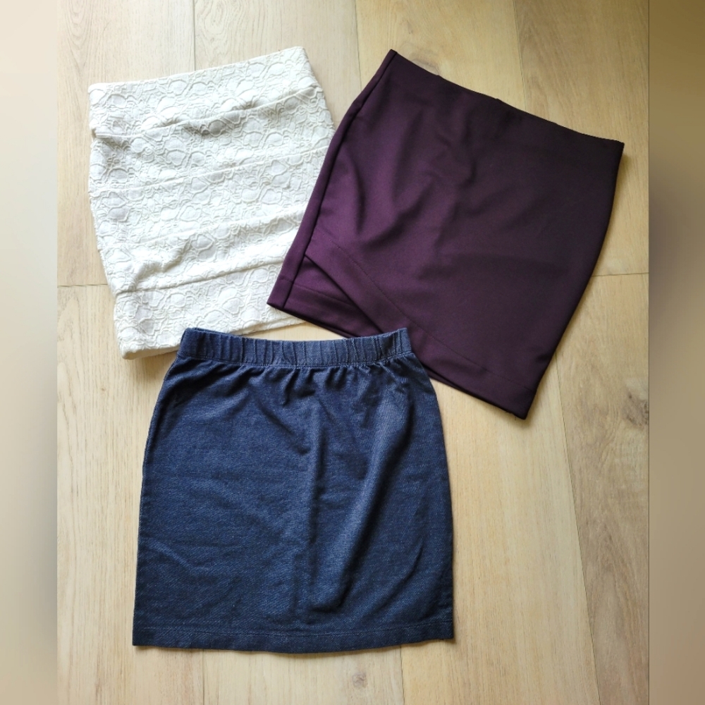3/$22 Sexy Bandage Mini Skirt‎ Bundle Size XS